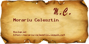Morariu Celesztin névjegykártya
